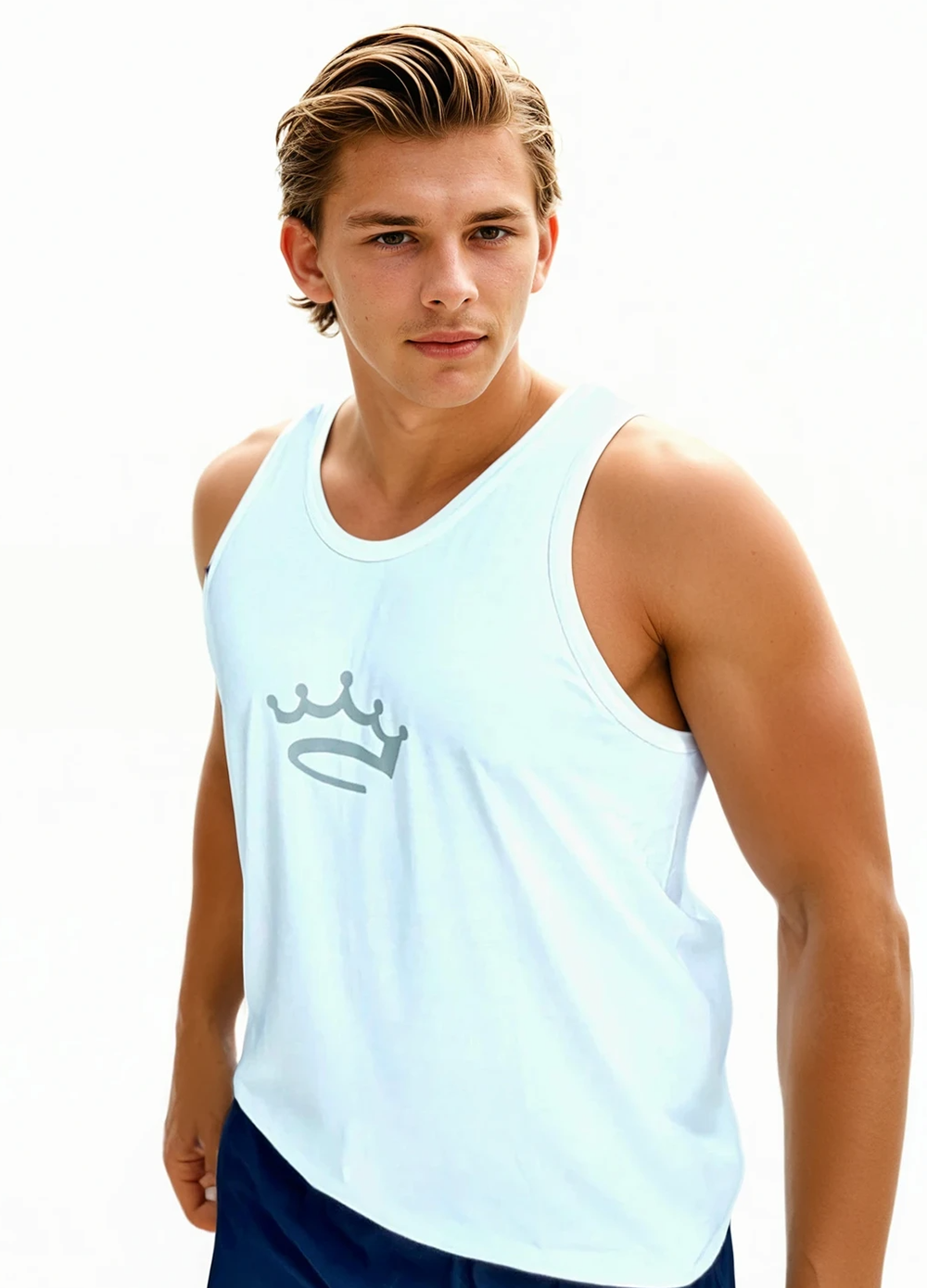 Men's Tank White / Grey