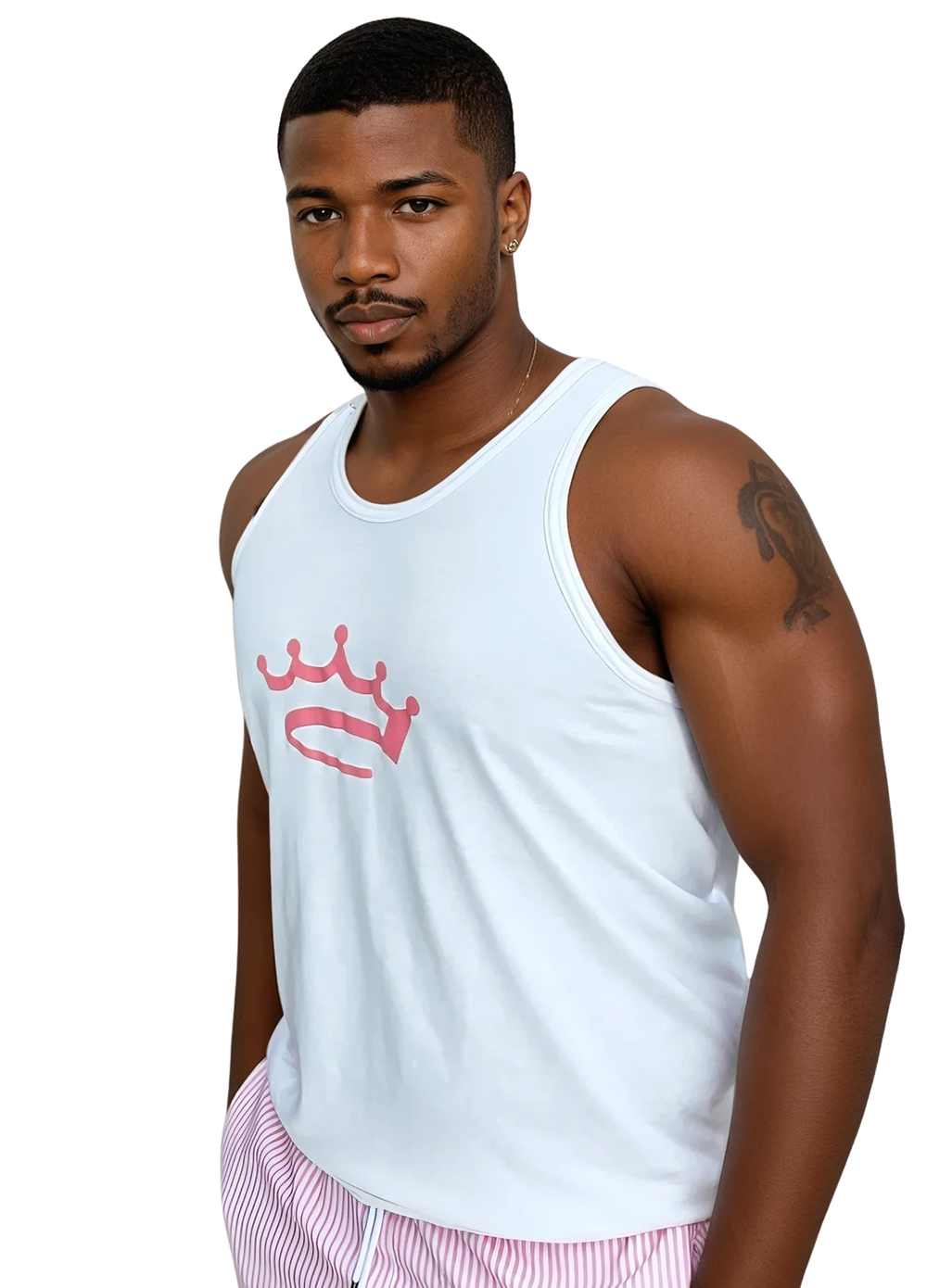 Men's Tank White / Pink