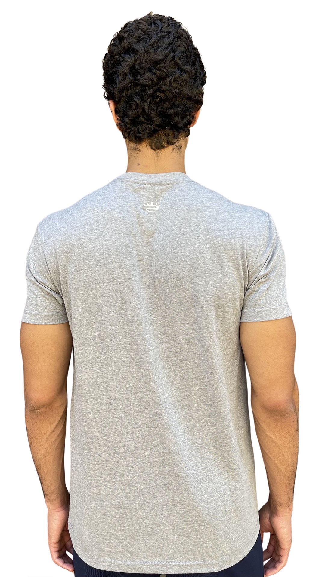 Men's Heather Grey / White - shirt - Crowned Brand
