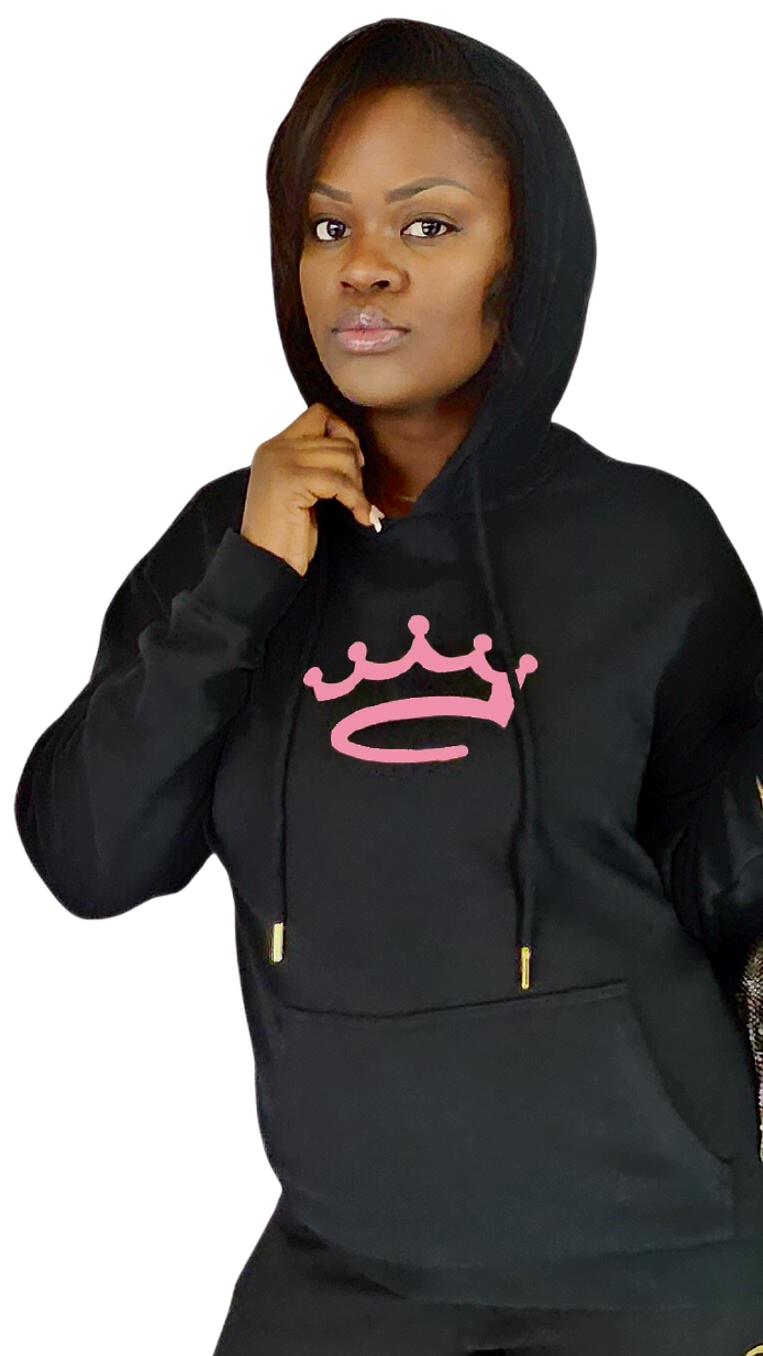 Women's Black / Pink - hoodie - Crowned Brand ™