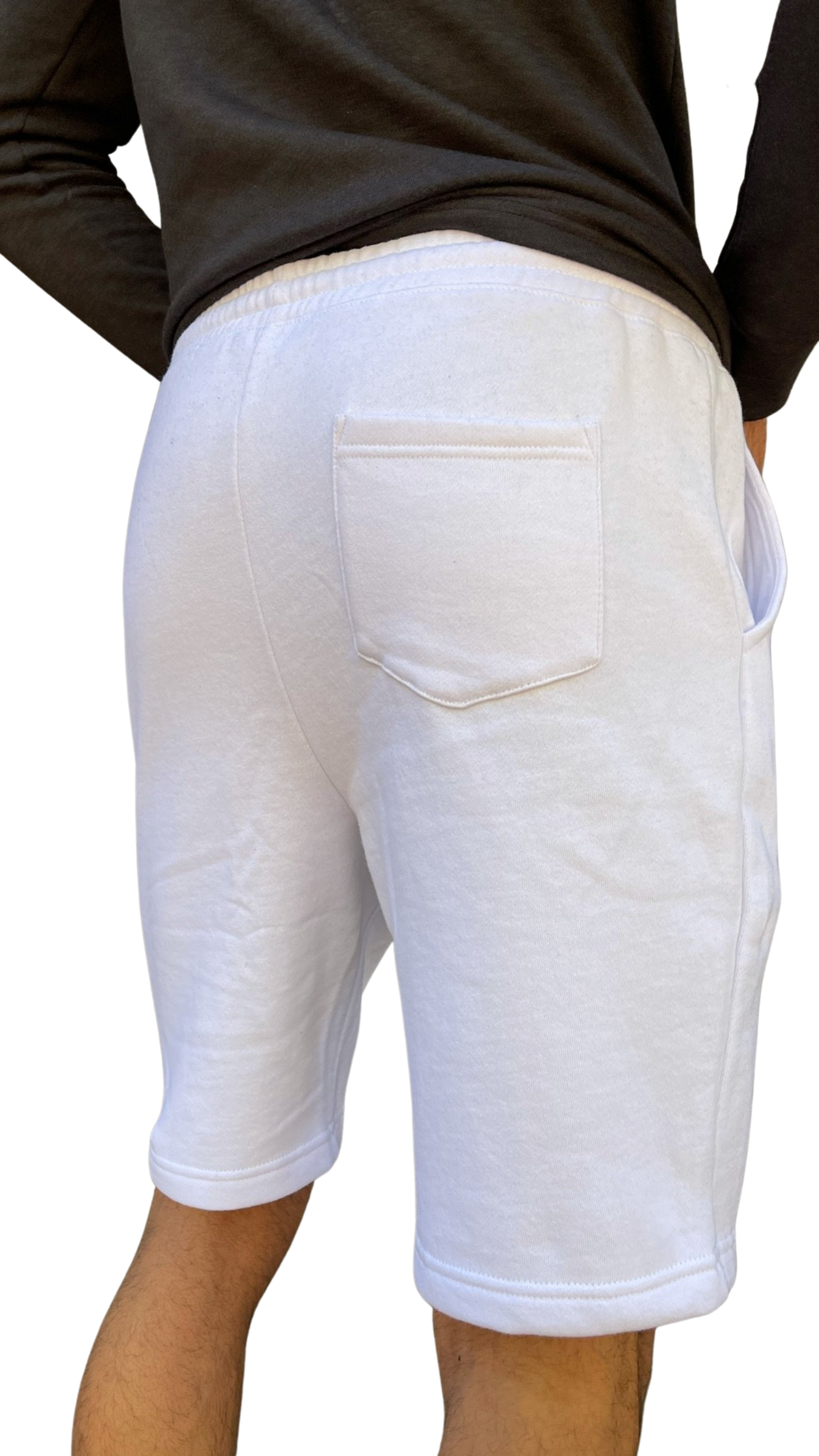 Sweat Shorts - White / Black - Crowned Brand ™
