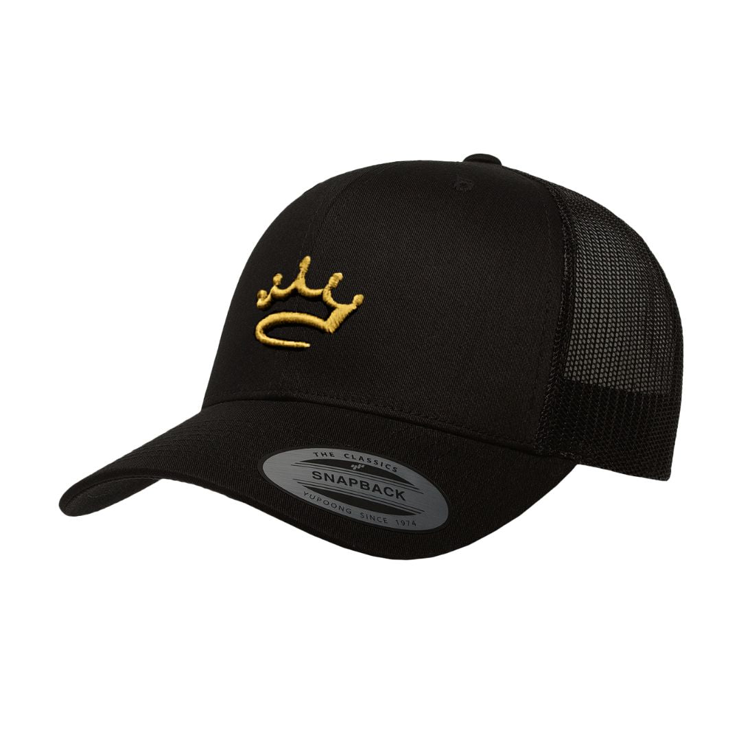 Black / Gold - hat - snapback - trucker - Crowned Brand ™