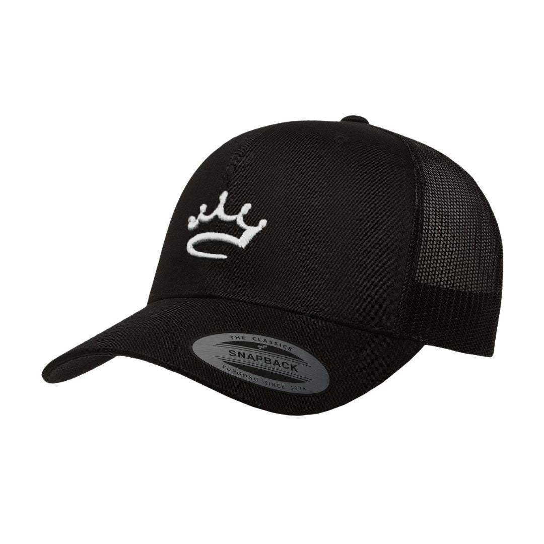 Black / White - hat - snapback - trucker - Crowned Brand ™