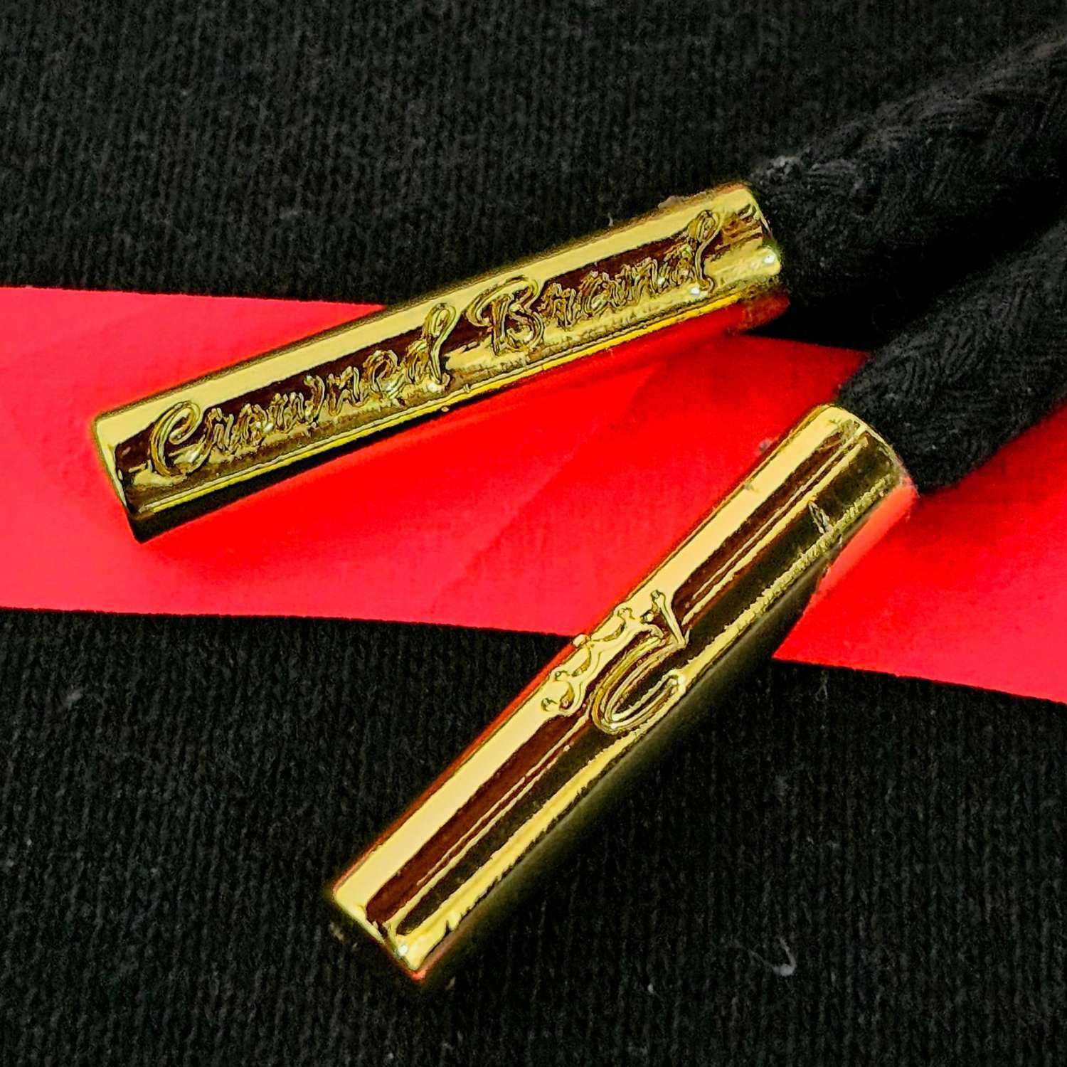 Gold Tips for Laces - aglets - Crowned Brand