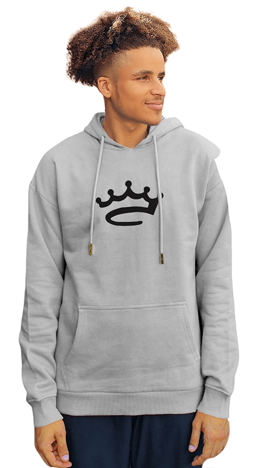 Men's Grey / Black - hoodie - Crowned Brand ™