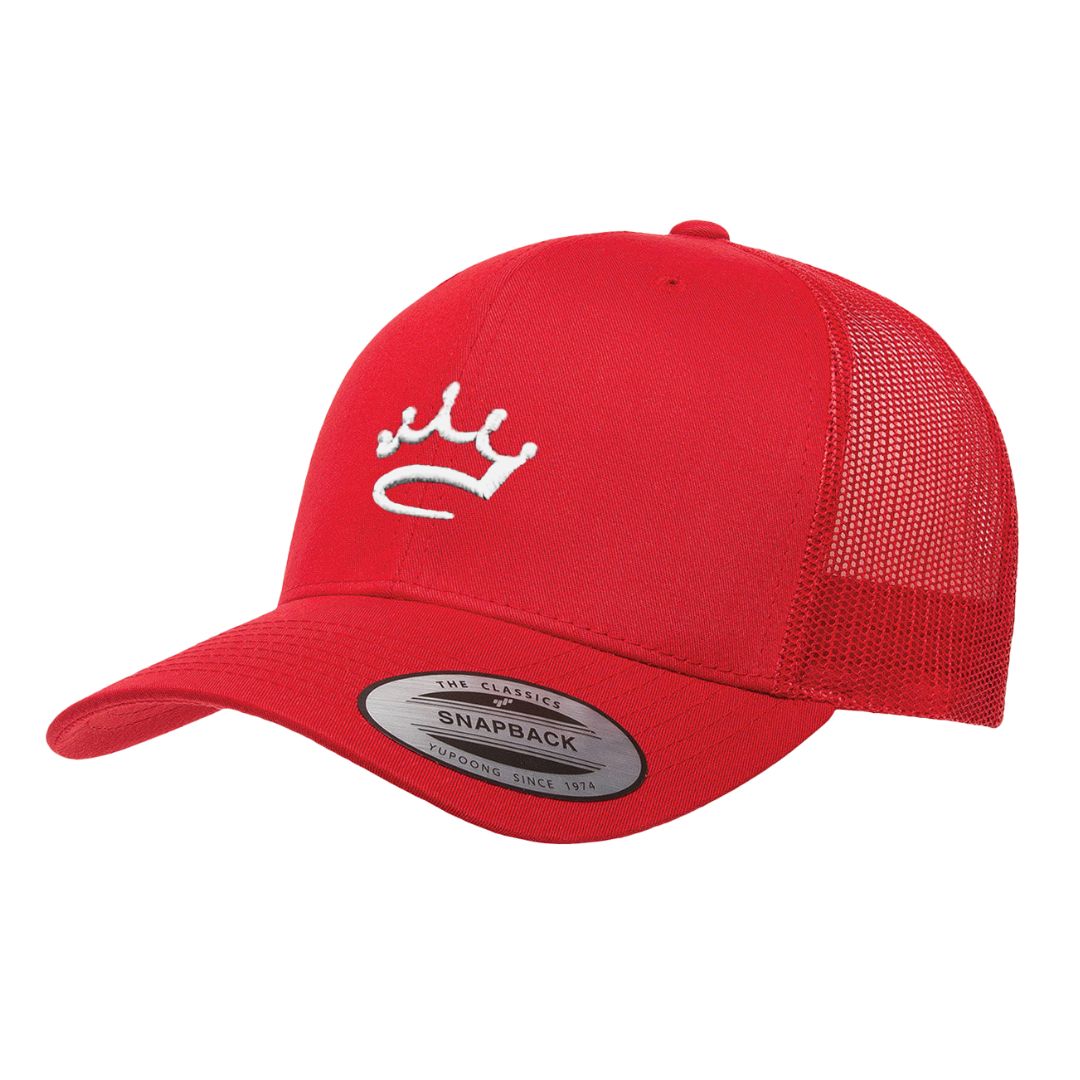 Red / White - hat - snapback - trucker - Crowned Brand ™
