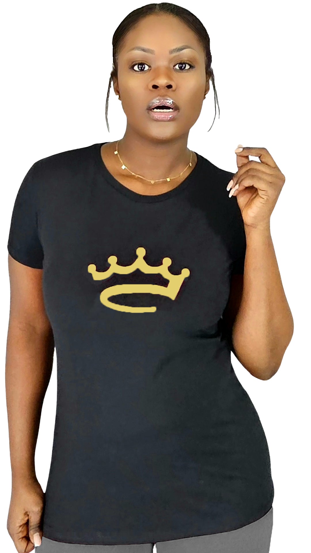 Women's Black / Gold - shirt - Crowned Brand ™