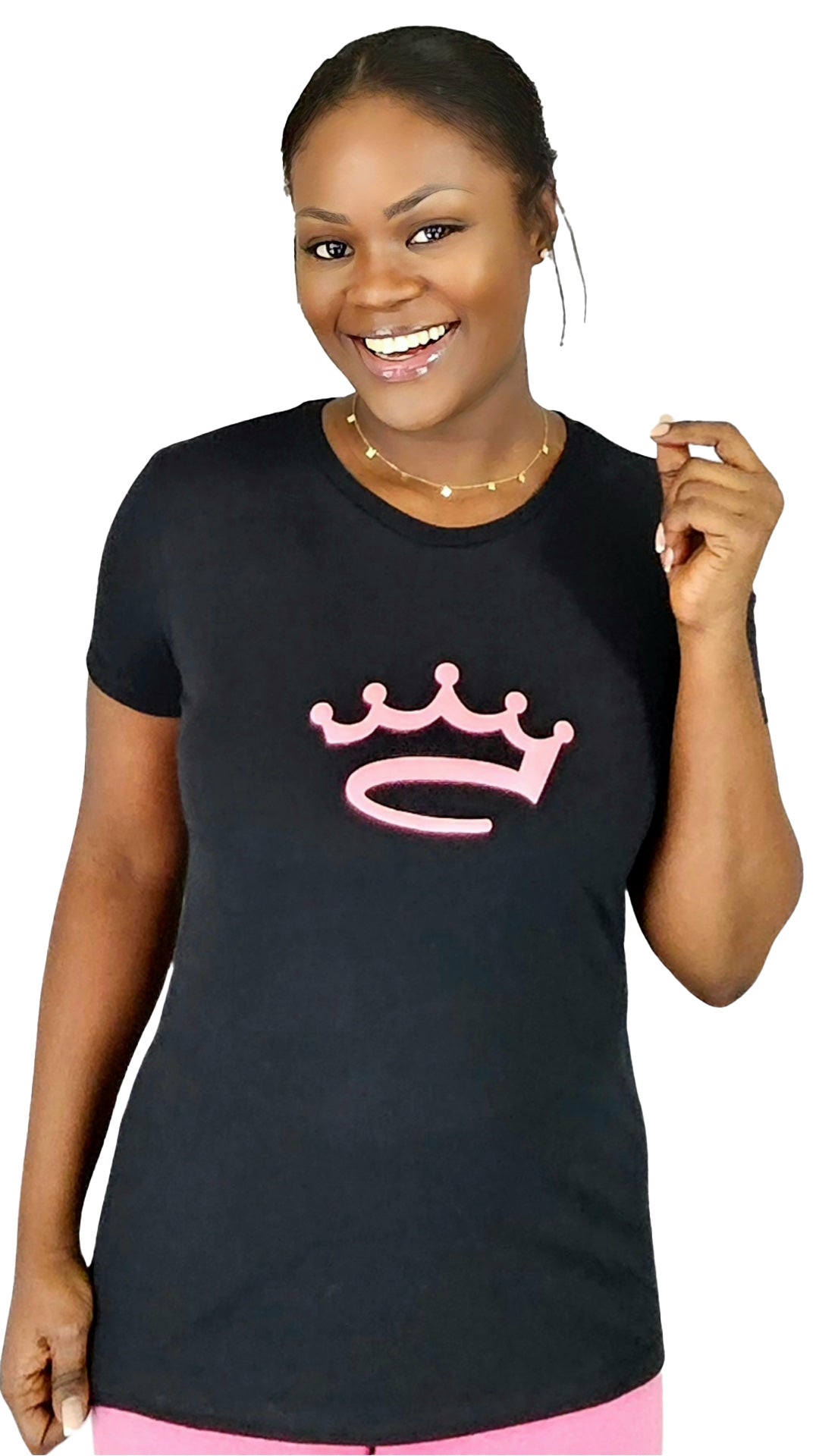 Women's Black / Pink - shirt  - Crowned Brand ™