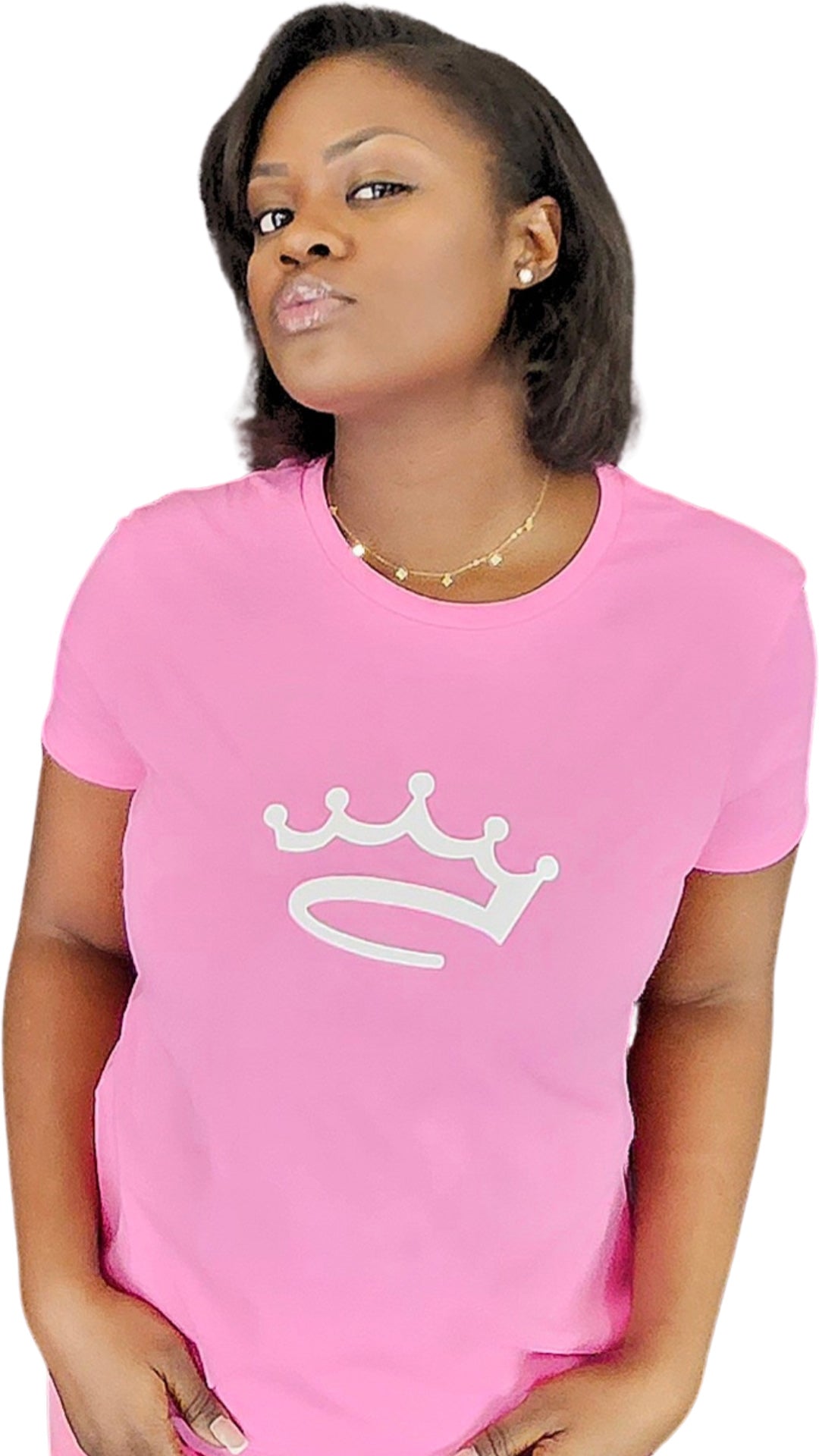 Women's Pink / White - shirt - Crowned Brand ™