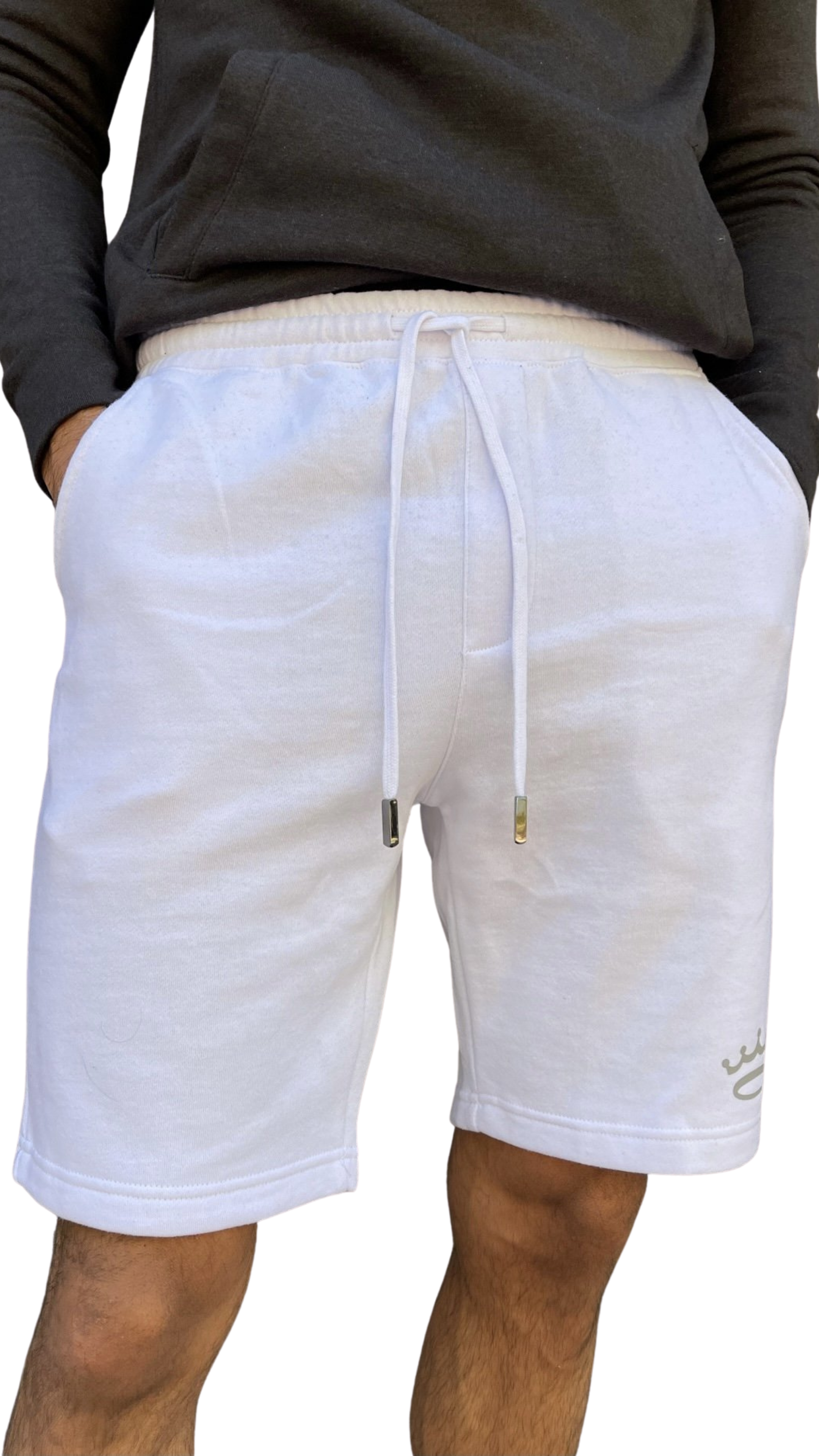 Sweat Shorts - White / Grey - Crowned Brand ™